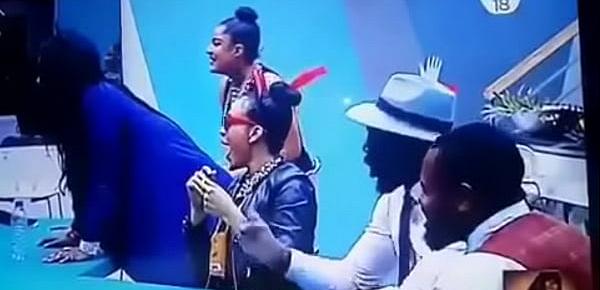 Big Brother Naija Cocoice Bares Her Boobs, Breastfeeds Bassey